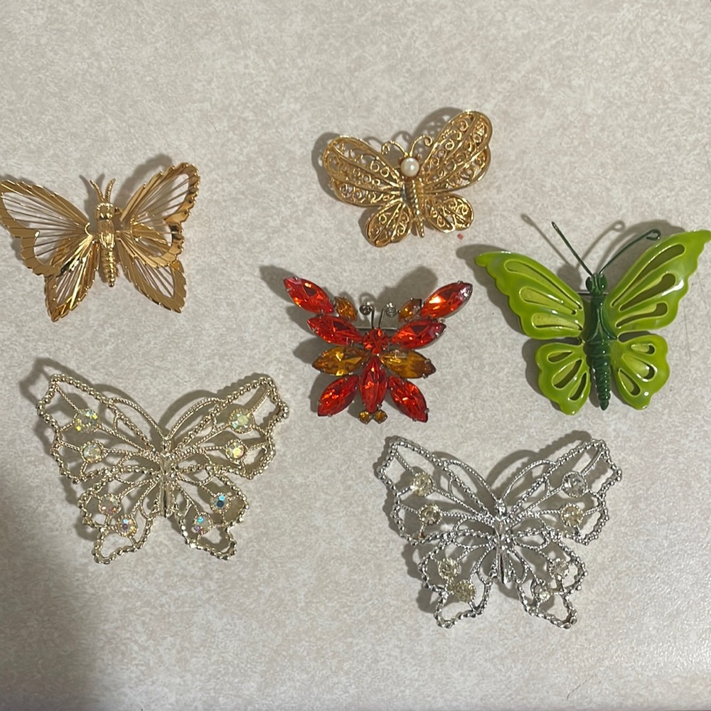 vintage butterfly pins